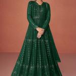 Georgette Anarkali Semi Stiched Suit With Dupatta