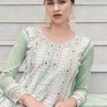 Georgette Ready Made Silk Salwar Suit With Heavy Embroidery