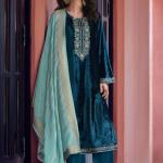 Bestbuy Pure Viscose Velvet Salwar Suit With Dupatta Semi Stitchhed