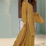 Viscose Chinon Jacquard Semi Stitched Salwar Suit With Dupatta