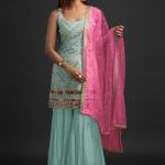 Georgette Semi Stitched Salwar Suit With Dupatta