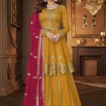 Semi Stiched Georgette Salwar Suit With Dupatta
