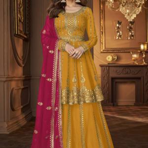 Semi Stiched Georgette Salwar Suit With Dupatta