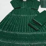 Georgette Anarkali Semi Stiched Suit With Dupatta