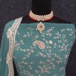 Dola Silk Pakistani Salwar Semi Stitched Suit With Dupatta