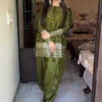 Green Japan Satin Silk Salwar Suit