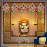 Premium Quality REPTUM DECOR Velvet Traditional Rangoli DESIGN WALL HANGING 1 Piece