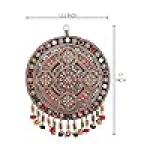 Premium Quality REPTUM DECOR Velvet Traditional Round Floral Design Diwali Decoration Wall Decor Handicraft Wall Hanging - 1 Piece, Multicolour