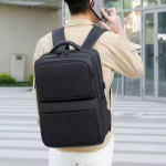 Waterproof Business Laptop Backpack with USB Charging Port | Oxford Fabric | Professional Travel & School Bag | Fits up to 15.6-inch Laptop (Black)