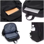 Large Capacity Laptop Backpack | Unisex Anti-Theft Waterproof Bag for School, Travel & Everyday Use | Oxford Fabric (Black, 18L)