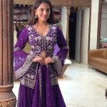 Women Georgette Embroidery Work Kurta Set