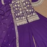 Women Georgette Embroidery Work Kurta Set