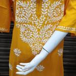 Lucknow Handwork Chikankari 2 Piece Palazzo Set With White Embroidery