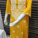 Lucknow Handwork Chikankari 2 Piece Palazzo Set With White Embroidery