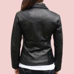 Noora Women's BLACK Leather Jacket With Long Sleeves| Western Leather Jacket | Stylish Party Wear & Casual Jacket