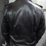 Mens Genuine Lambskin BLACK LEATHER JACKET, Slim Fit Quilted Motorcycle Biker Leather Jacket, Sheep Leather Jacket, Celebrity Movie Jacket