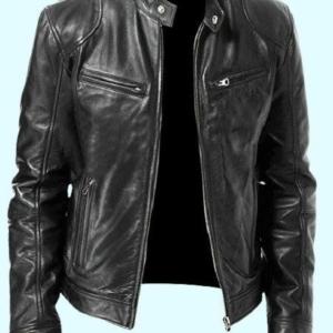 Mens Black Lambskin Leather Jacket, Custom Made Leather Jacket, Cafe Racer Leather Jacket, Premium Leather Jacket For Men, Birthday Gift For Him