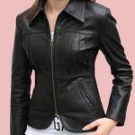 Noora Women's BLACK Leather Jacket With Long Sleeves| Western Leather Jacket | Stylish Party Wear & Casual Jacket