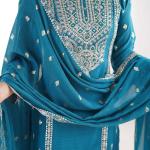 New Collection Heavy Chinonv Silk Top-Bottom And Dupatta Set Fully Stitched Ready To Wear