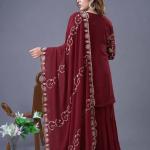 Designer Party Wear Look Top-Sharara & Dupatta Set