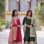 Wedding Special Rich Sequins Embroidered work Gown & Dupatta