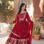 Designer Embroidery Sequins Gown With Heavy Dupatta