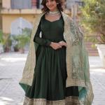 Wedding Special Rich Sequins Embroidered work Gown & Dupatta