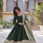 Wedding Special Rich Sequins Embroidered work Gown & Dupatta