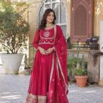 Faux blooming And Sequins Embroidered Work Gown & Dupatta